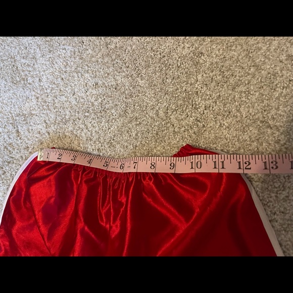 Vintage Retro Red Satin Shorts - Picture 4 of 6